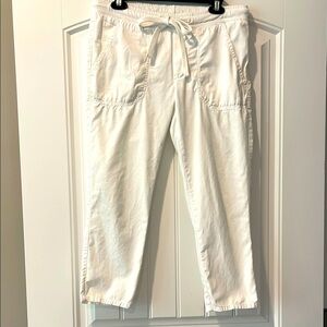 James Perse White Casual Pants with‎ Drawstring Waist 2